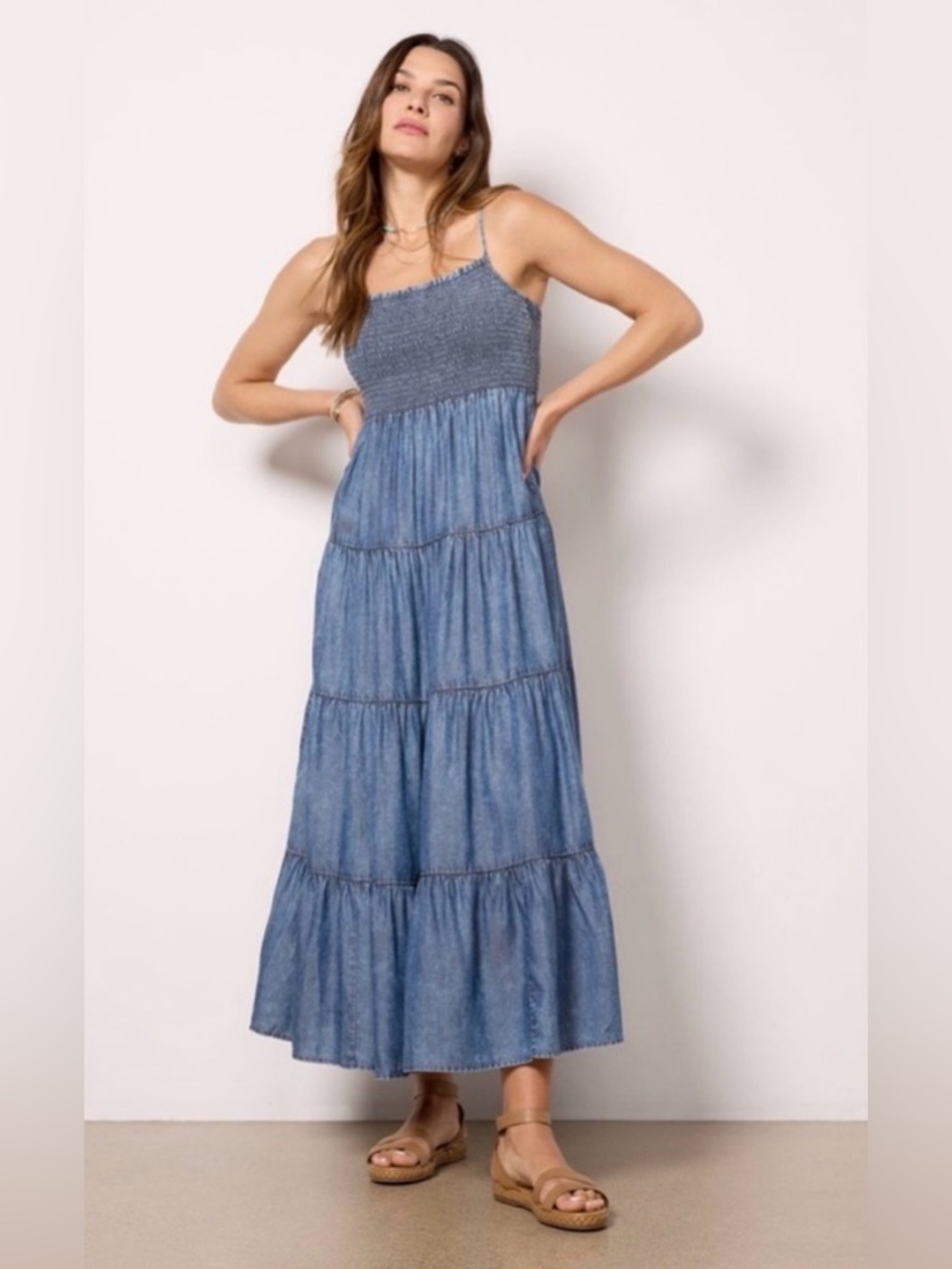 NWOTZ Supply Balos Chambray Midi Denim Dress Large